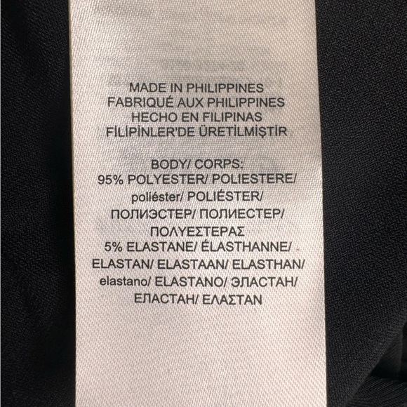 Chaps Tie-Front Fit-&-Flare Black Dress Size XL NWT - Picture 9 of 11